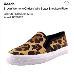 Womens Chrissy Wild Beast Sneakers Flats (Coach)